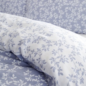 Shadow Leaves Duvet Set Blue
