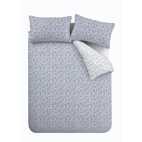 Shadow Leaves Duvet Set Blue