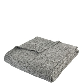 Cable Knit Throw Grey