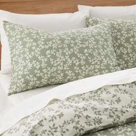 Shadow Leaves Duvet Set Green