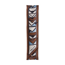 Printed Twill Skinny Scarf