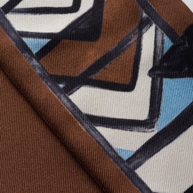 Printed Twill Skinny Scarf