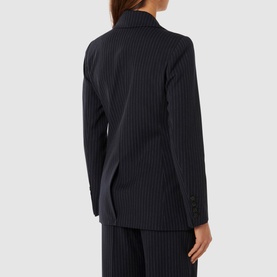 Bella Double-Breasted Pinstripe Blazer
