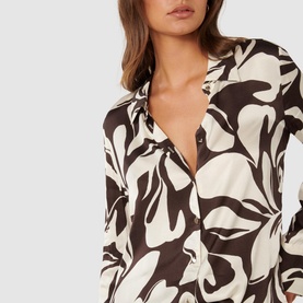 Lila Printed Shirt