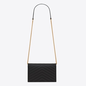 Cassandre Envelope Leather Chain Wallet