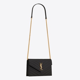 Cassandre Envelope Leather Chain Wallet