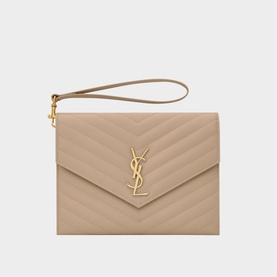 Cassandre Matelass&eacute; Grain De Poudre Embossed Leather Flap Pouch