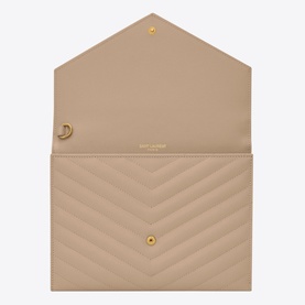 Cassandre Matelass&eacute; Grain De Poudre Embossed Leather Flap Pouch