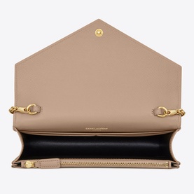 Cassandre Envelope Leather Chain Wallet