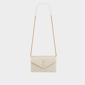 Cassandre Envelope Leather Chain Wallet