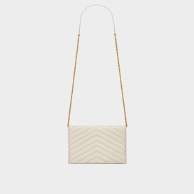 Cassandre Envelope Leather Chain Wallet