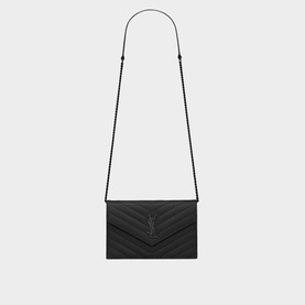 Cassandre Envelope Leather Chain Wallet