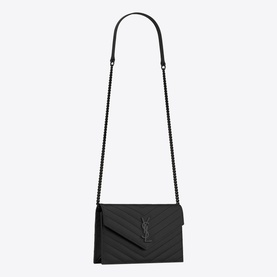 Cassandre Envelope Leather Chain Wallet