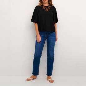 Barbara Lace-Detail T-Shirt