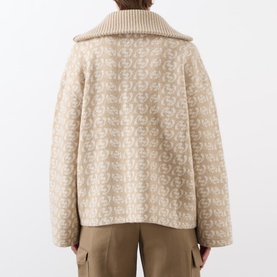 Cass Monogram Half-Zip Sweater