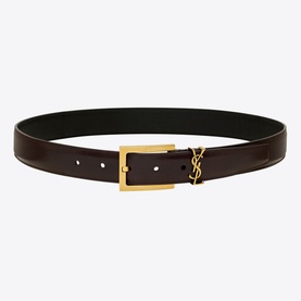 Ceinture Carree Passant Cassandre Leather Belt