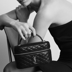 Gaby Quilted Leather Mini Vanity Case