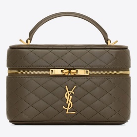 Gaby Quilted Leather Mini Vanity Case