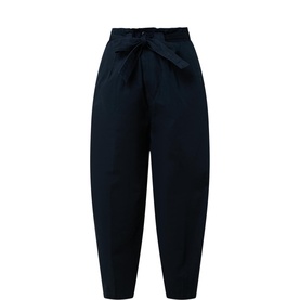 Tie-Waist Cropped Chinos