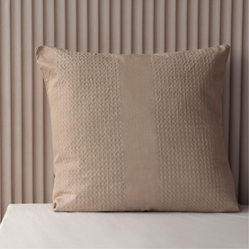 Waffle Stripe Square Pillowcase Latte
