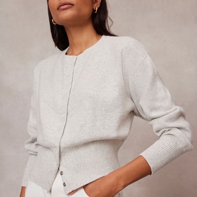 Ribbed Trim Cardigan