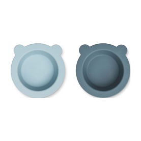 Two-Pack Peony Suction Bowl