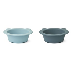 Two-Pack Peony Suction Bowl