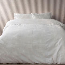 Waffle Stripe Duvet Set Vanilla