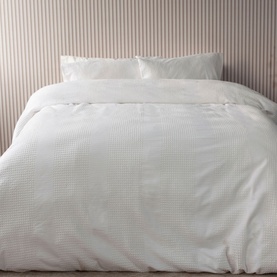 Waffle Stripe Square Pillowcase Vanilla