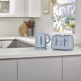 Dawn Kettle and Toaster Blue