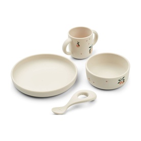 Four-Piece Viv Peach Tableware Set