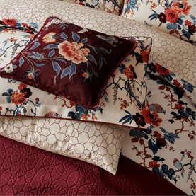 Chinoiserie Charm Duvet Set Red-Blue