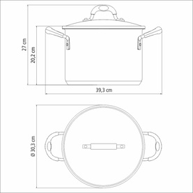 Stainless Steel Stock Pot 28cm
