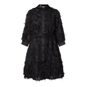 Fluffy Mini Shirt Dress