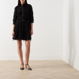 Fluffy Mini Shirt Dress