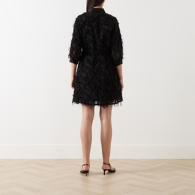 Fluffy Mini Shirt Dress