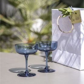 Like Ice Champagne Coupe/Dessert Bowl Two-Piece Set