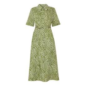 Linear Leaf Shirt Dress
