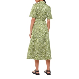 Linear Leaf Shirt Dress