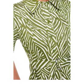 Linear Leaf Shirt Dress