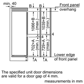 Built-in Fridge-Freezer with Freezer at Bottom