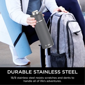 Thirsti 530ml Travel Bottle Grey