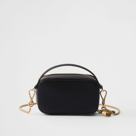 Saffiano Leather Mini Pouch Shoulder Bag