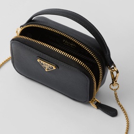 Saffiano Leather Mini Pouch Shoulder Bag