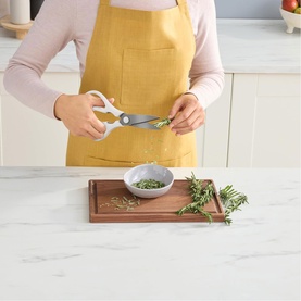 StaySharp Knife Block with Integrated Sharpener 6-Piece Stainless Set White