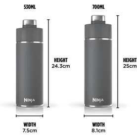 Thirsti 700ml Travel Bottle Grey