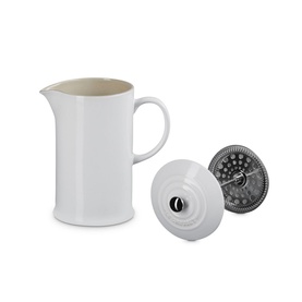 Stoneware Cafetiere with Metal Press 1L