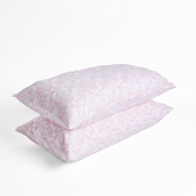 300 Thread Count Pink Magnolia King Pillowcase Set