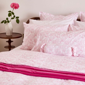 300 Thread Count Pink Magnolia King Pillowcase Set
