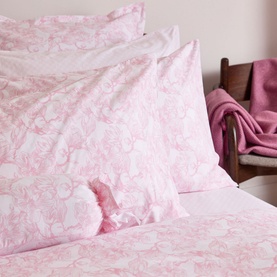 300 Thread Count Pink Magnolia King Pillowcase Set